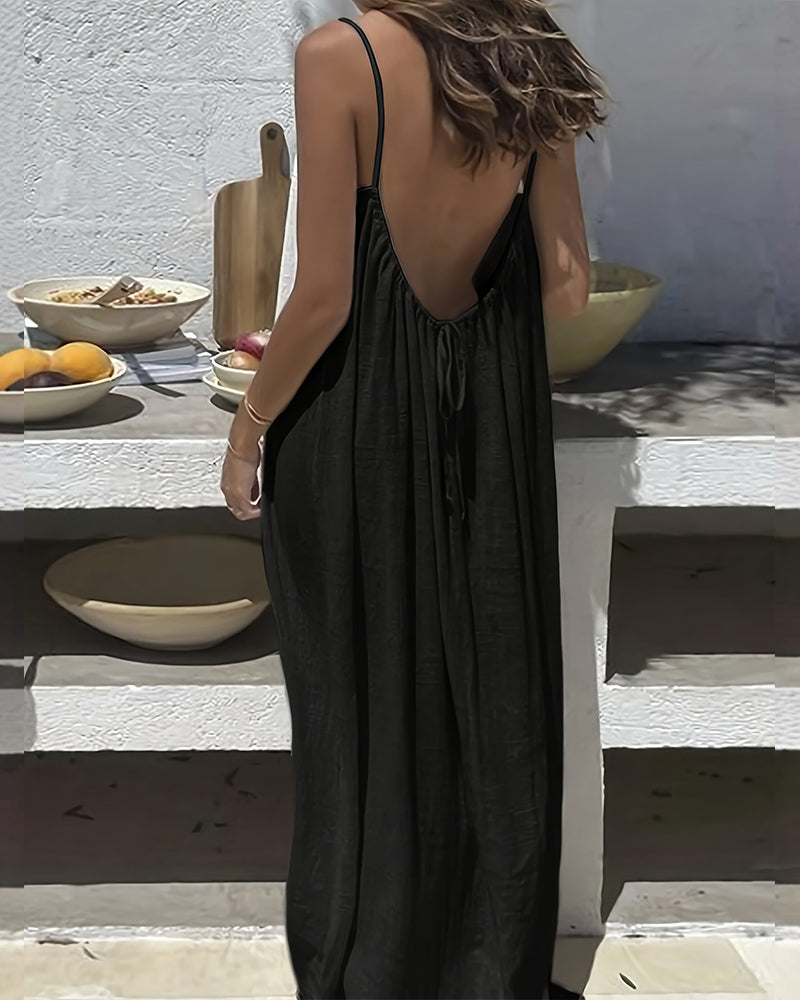 Luxe Backless Cami Dress